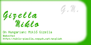 gizella miklo business card