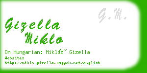 gizella miklo business card